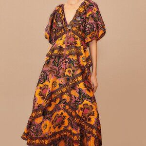 FARM Rio Blush Gardens Maxi XS NWT